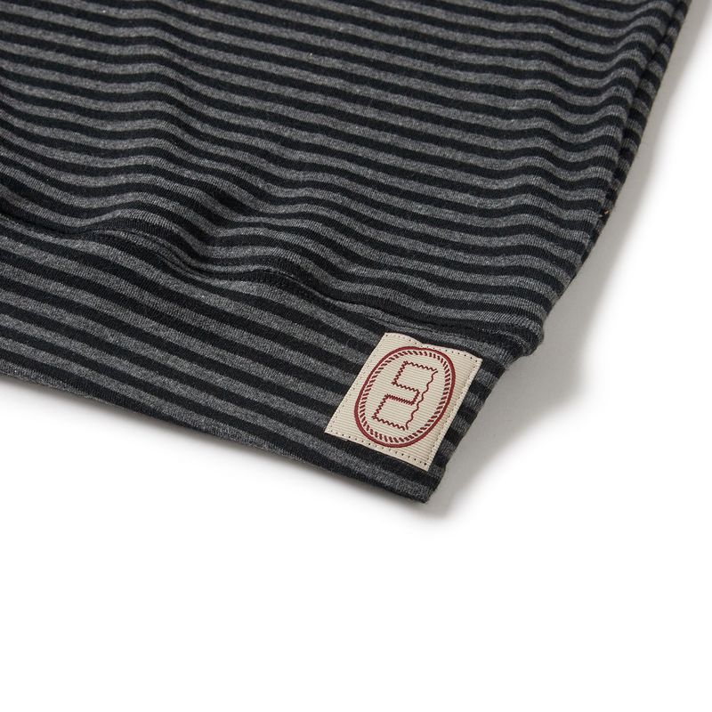 Jersey stripe turtleneck / Charcoal