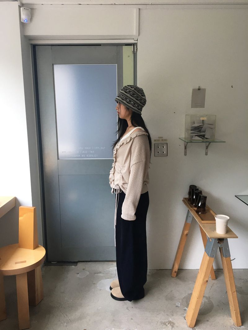 Punch Shirring Ruffle Cardigan (3color)