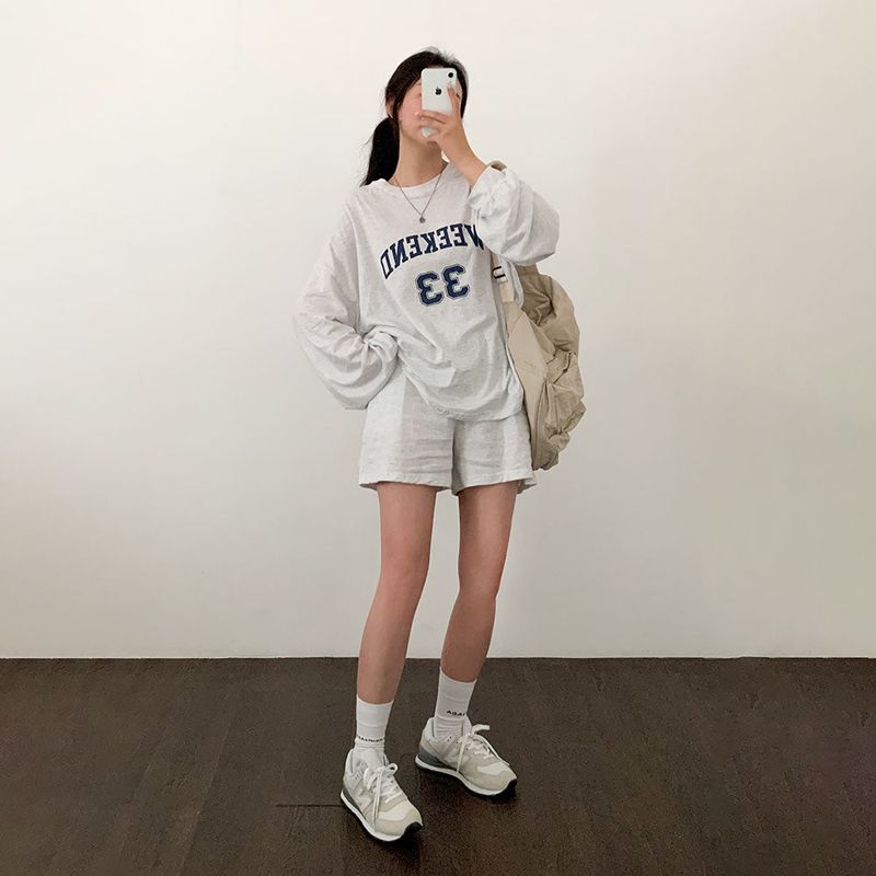 [Sweat + shorts] loose training set