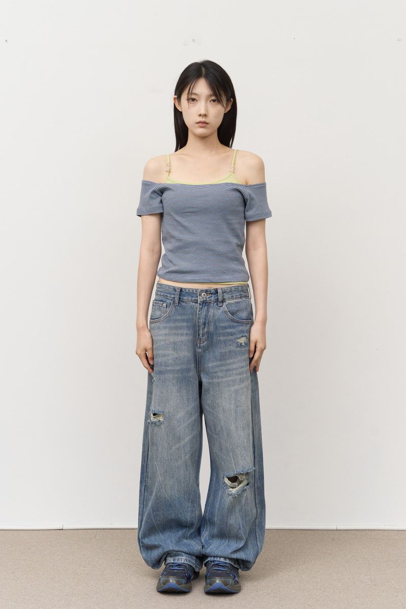 (W) Demian Striped Top