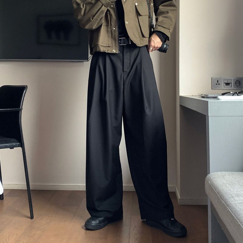 lemenne(ルメンヌ)の「LMN ecto pintuck D-ring long wide slacks (2 colors)(Pants)」