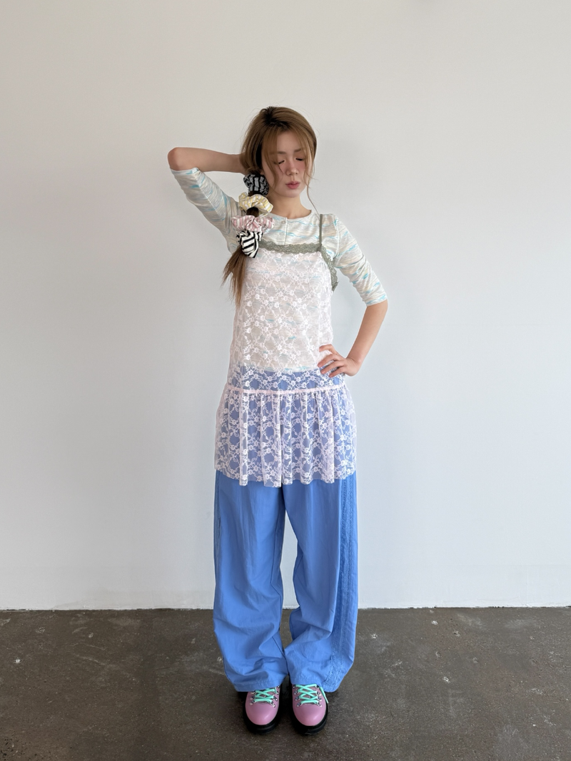 pattern henly neck T