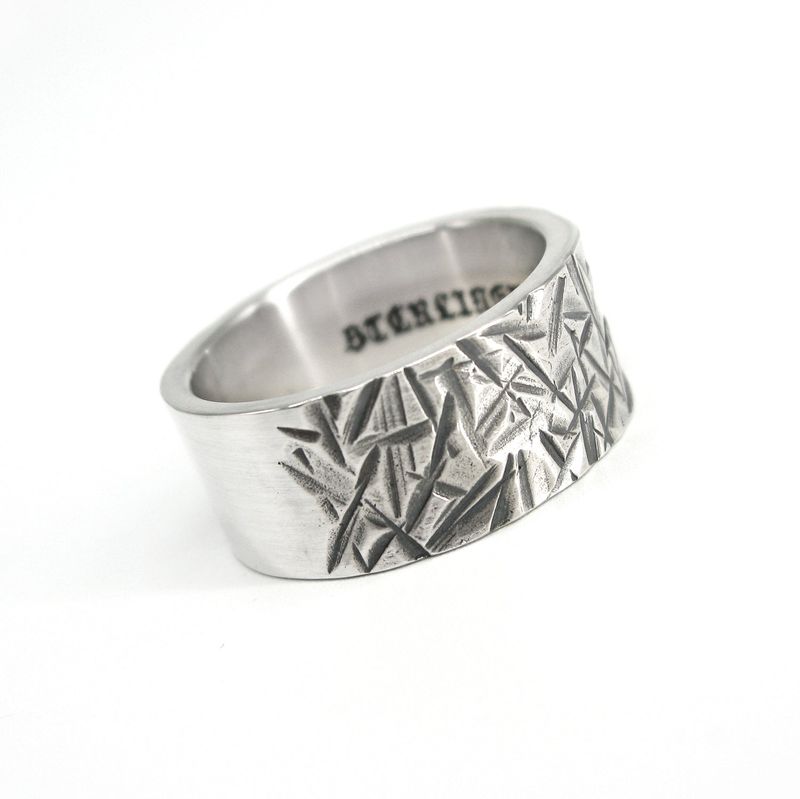 Rough9 silver ring