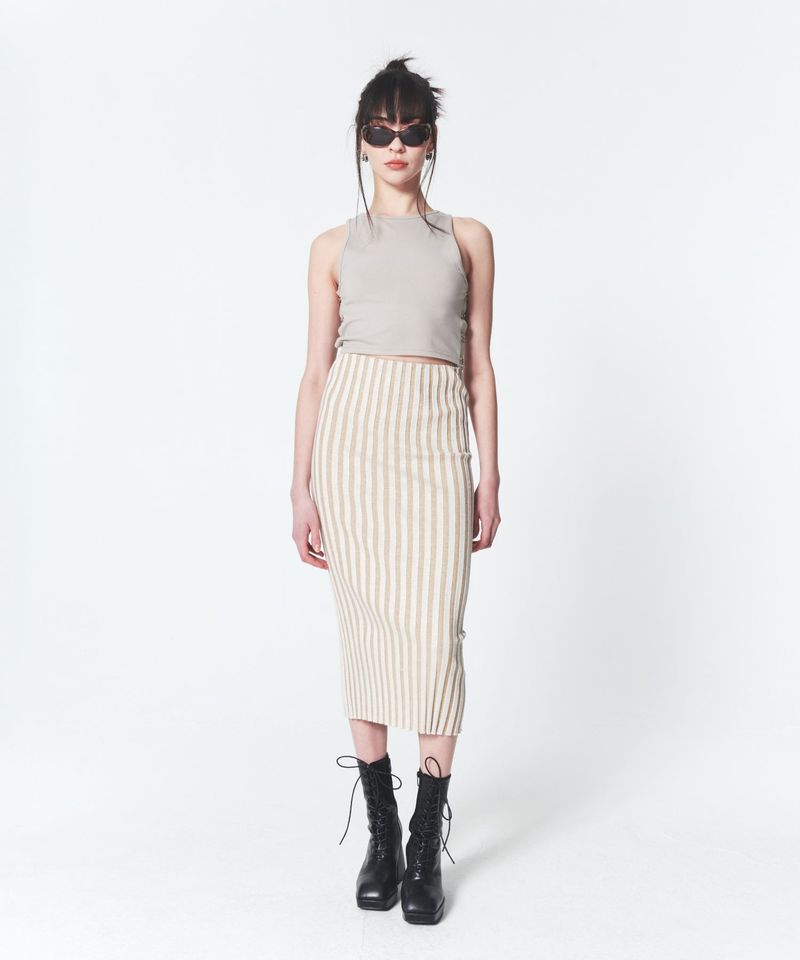 Hook N Eye Tank Top Beige