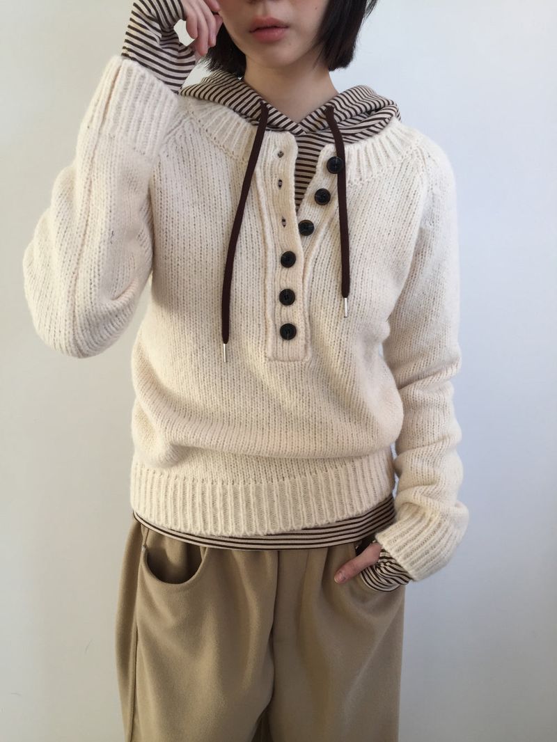 Lambswool alpaca knit (4color)