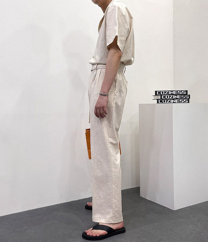 RO linen wide jumpsuit (3 colors)