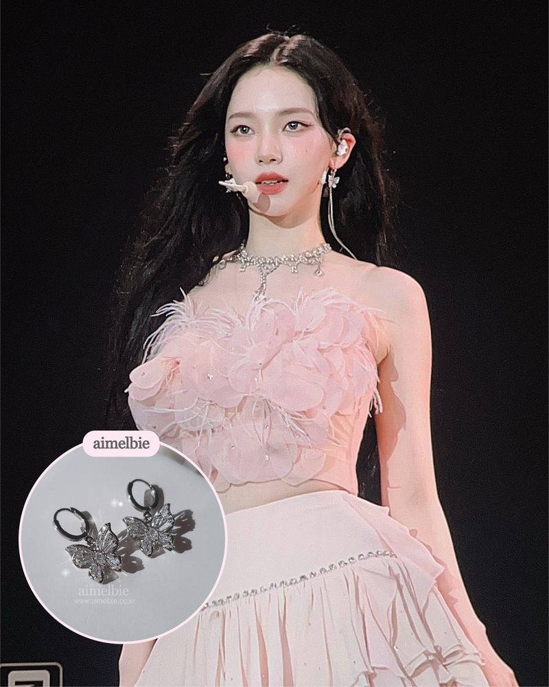 [Aespa Karina Piercing] Butterfly Fairy Huggies Piercing