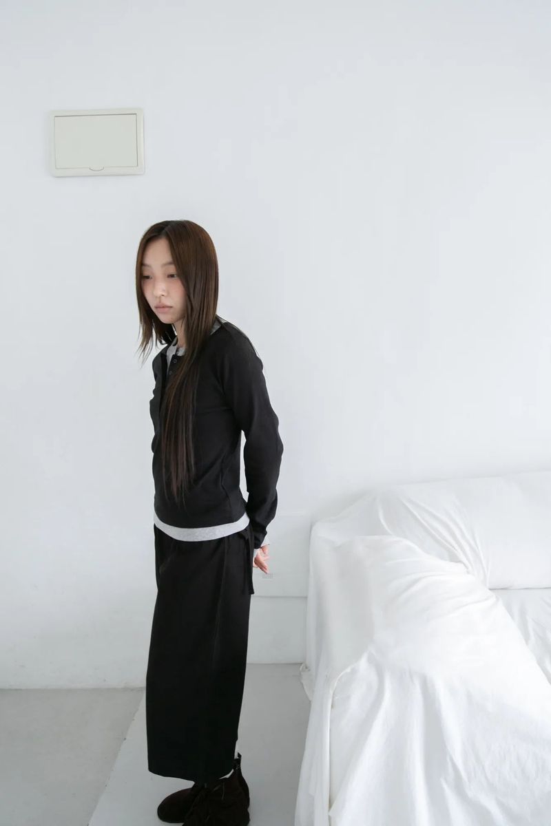 strap banding cotton capri pants(2colors)