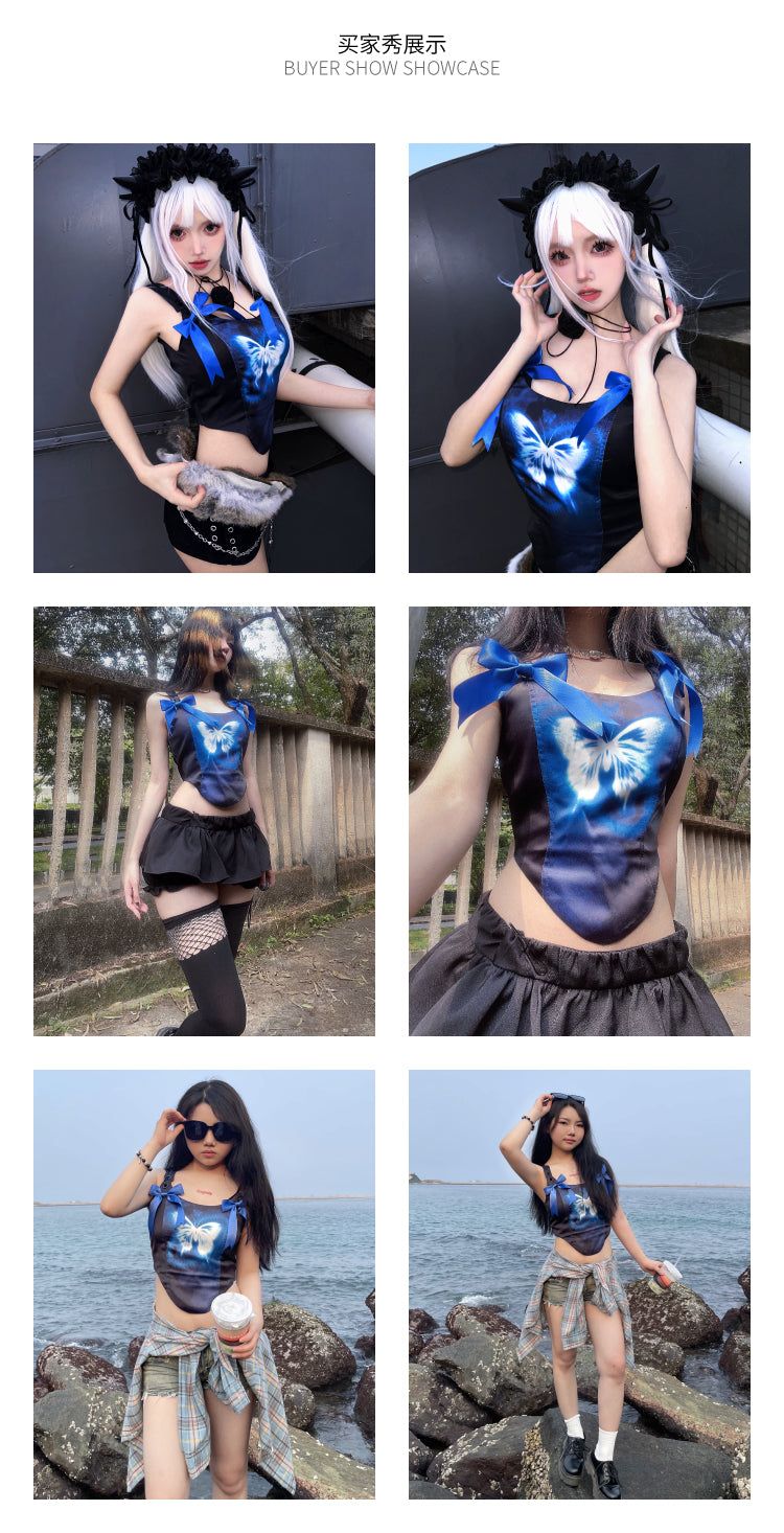 allbubble Butterfly print vest