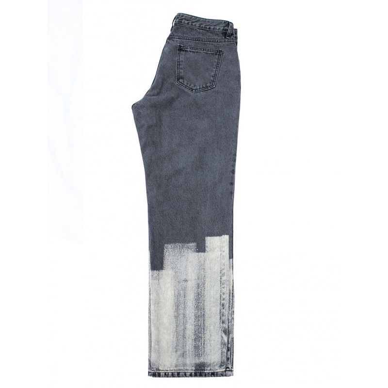 bleach wide denim pants