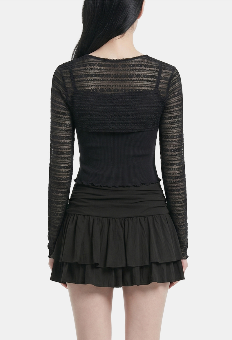 Arielle Lace Ribbon Top Set