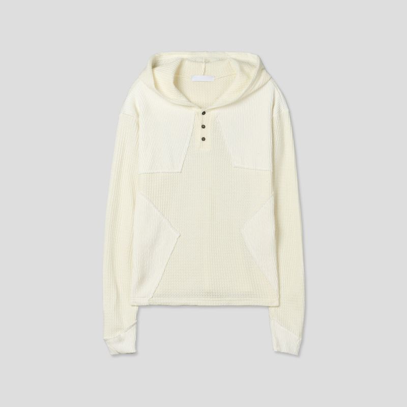 Big Star Warmer Henley Neck Hooded Knit 4C