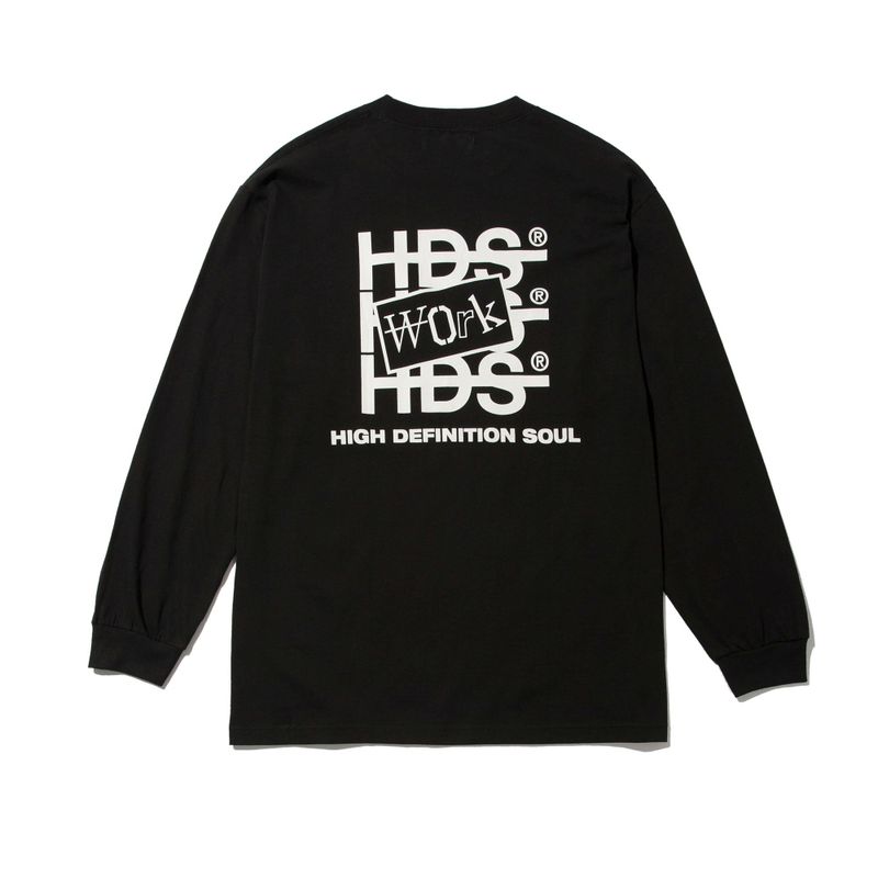 HDS（ハイデフィニションソウル）の「WORK LS TEE - BLACK（Tops）」