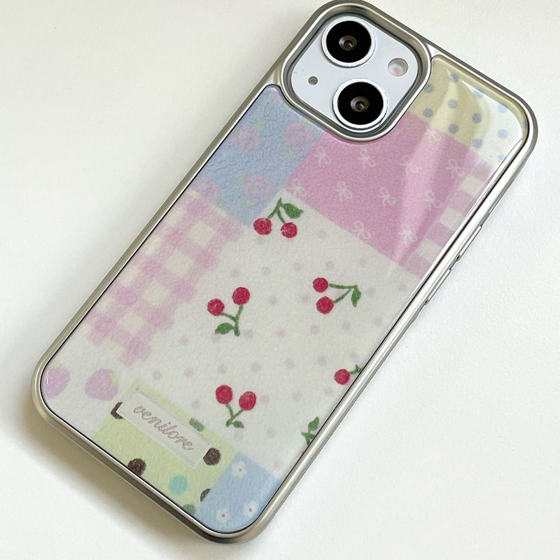 [MADE][Glass Silver Bumper Case]  Knit Patchwork Case ⋆ patch