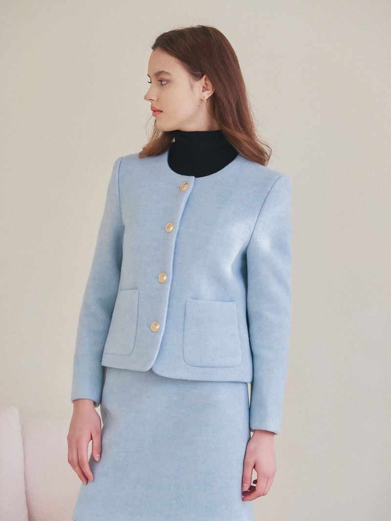 MARIE WOOL JACKET_SKY BLUE