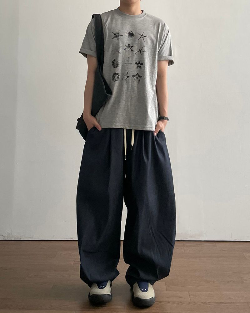Fish Print Short Sleeve