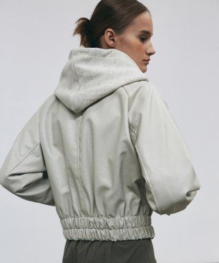 CLASSIC BLOUSON LEATHER JACKET_CREAM