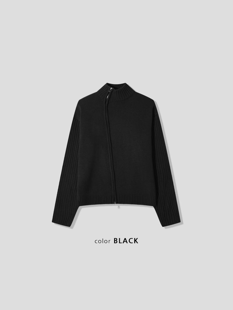 Legacy Diagonal Knit Zip-Up 4C
