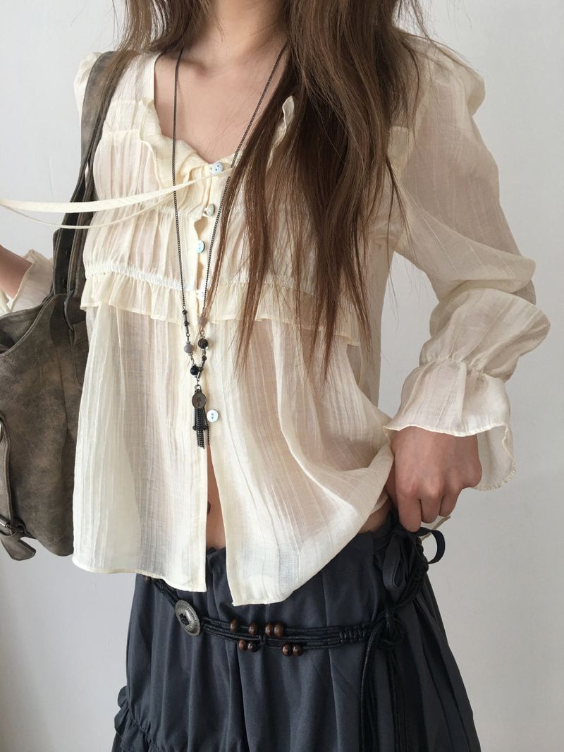 Isabelle shirring blouse