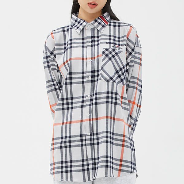 ROMANTIC CROWN(ロマンティッククラウン)の「SIGNATURE CHECK SHIRT_LIGHT GREY(Tops)」
