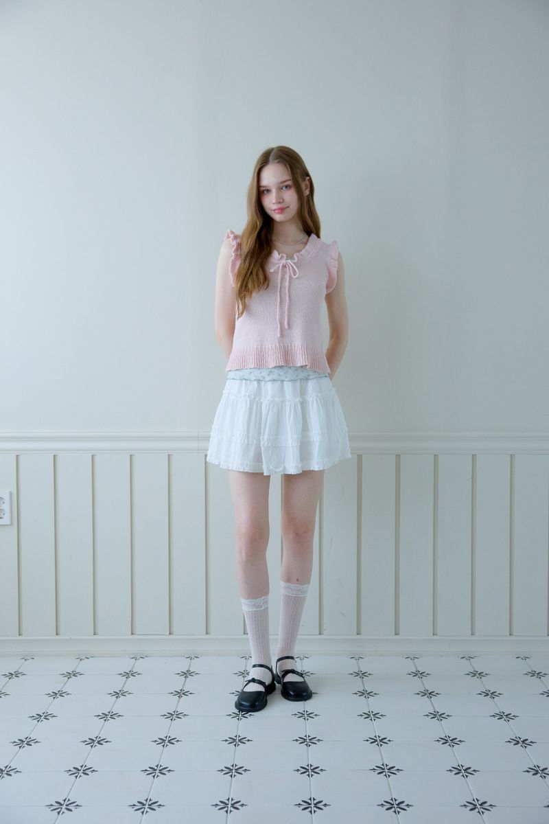 [2PCS 1SET] DEWY DOT LACE SOCKS