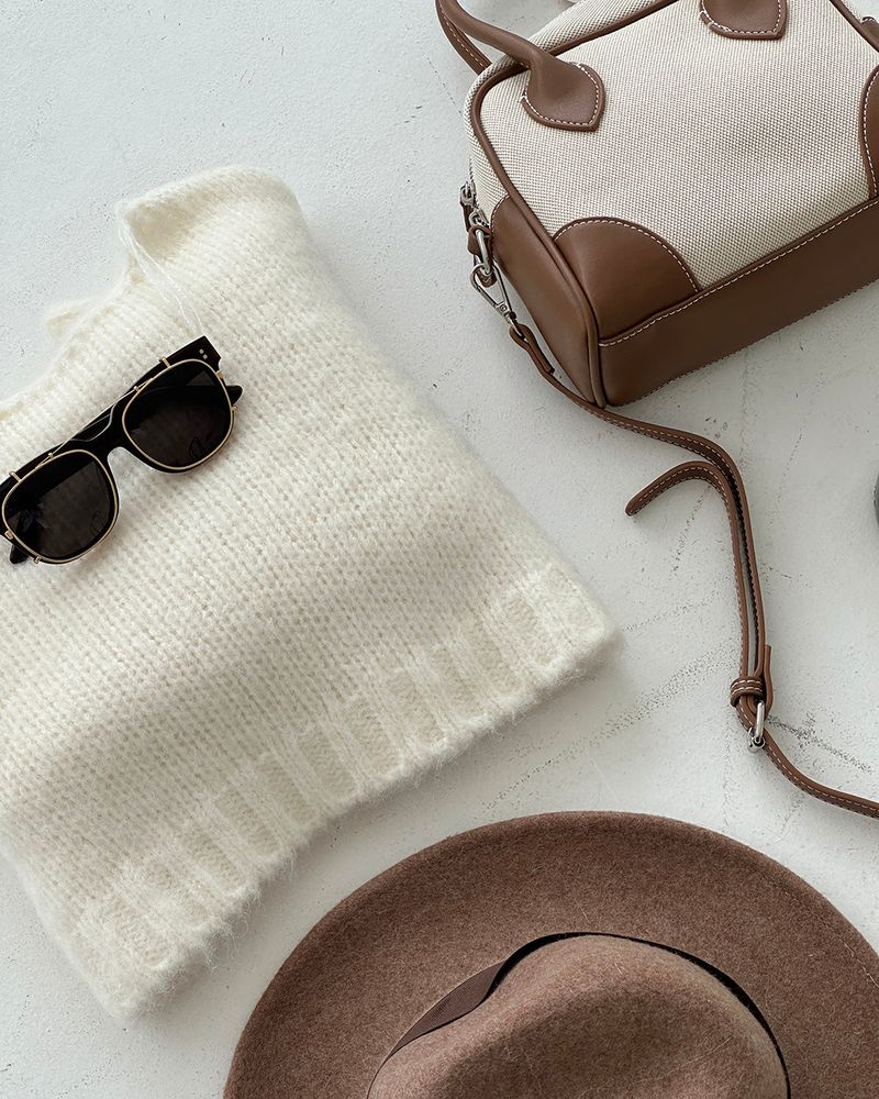 salt wool cropped knitwear