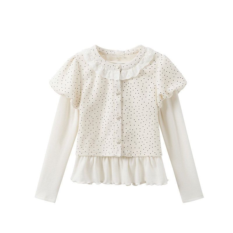 Cozy&Kitsch（コージーアンドキッチ）の「エンジェルパフドットレイヤードトップス（トップス）」