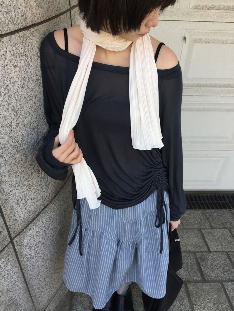 De Nuit Pleated Muffler (4color)