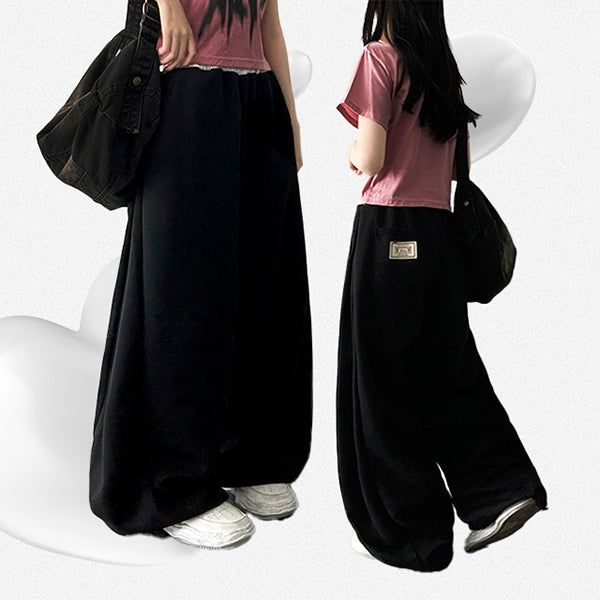Tammy Side Pintuck Pocket Tab String Training Wide Pants