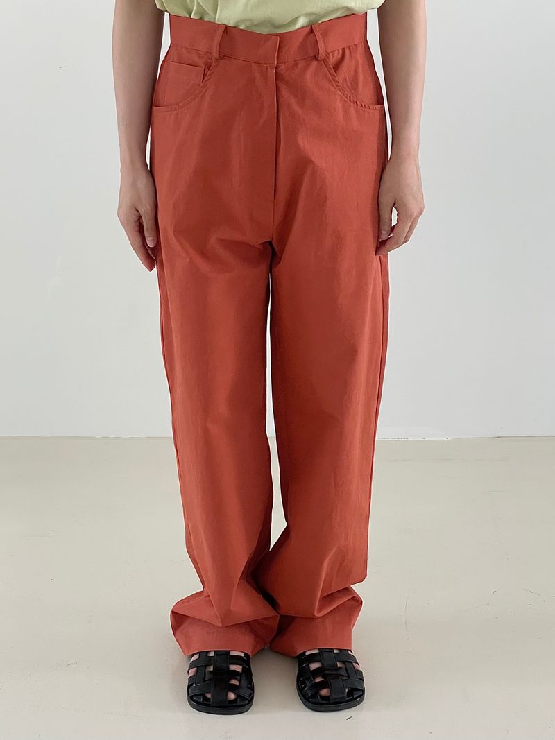 Vivid color cotton pants