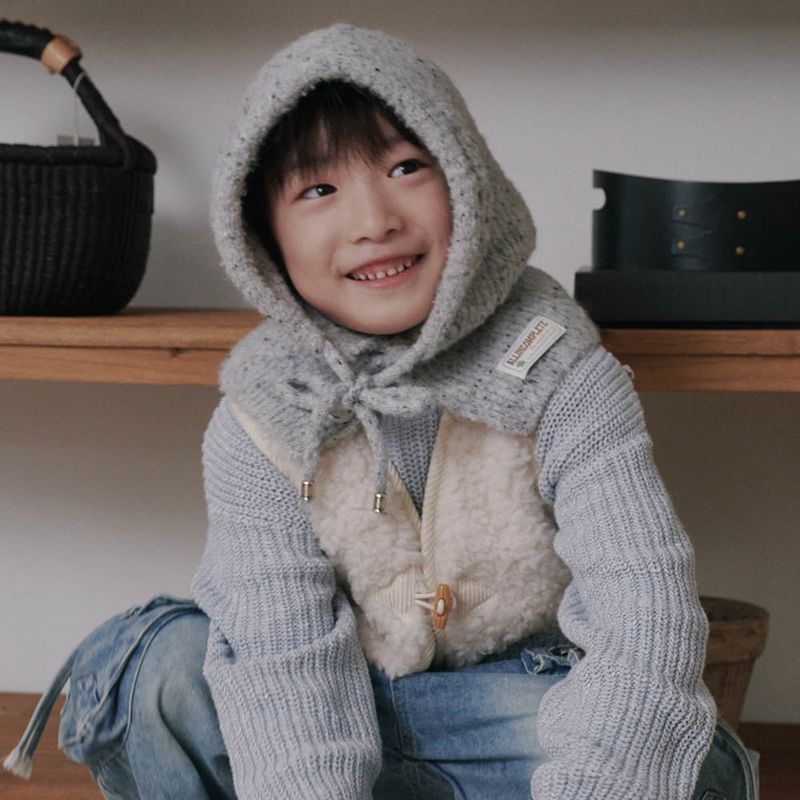Family Sprinkle Boucle Balaclava_Kids (Light Gray)