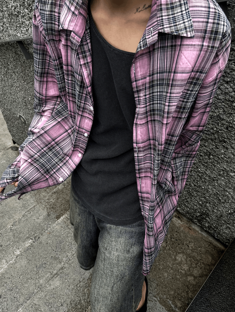 summer check board cutting shirts
