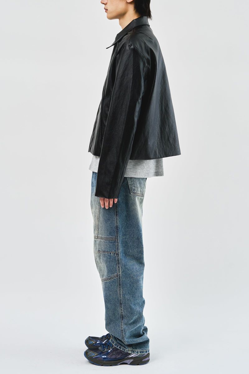 Tom Cropped Leather Jacket (2color)