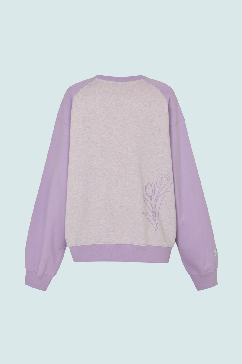 PEACE REGLAN OVER SWEATSHIRTS (PURPLE)