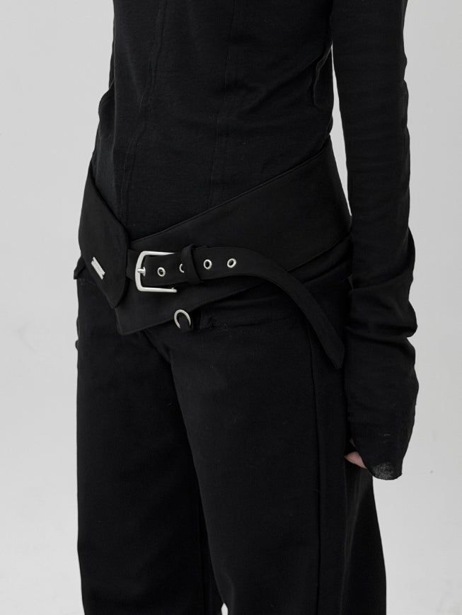 Bold suede wide belt