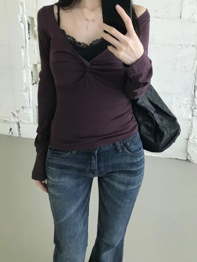 Luna Twisted T-Shirt (3color)