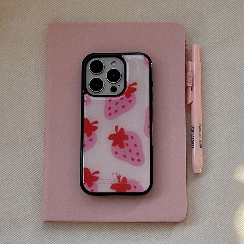 [Mademoment] strawberry delight pattern  design iphone epoxy case