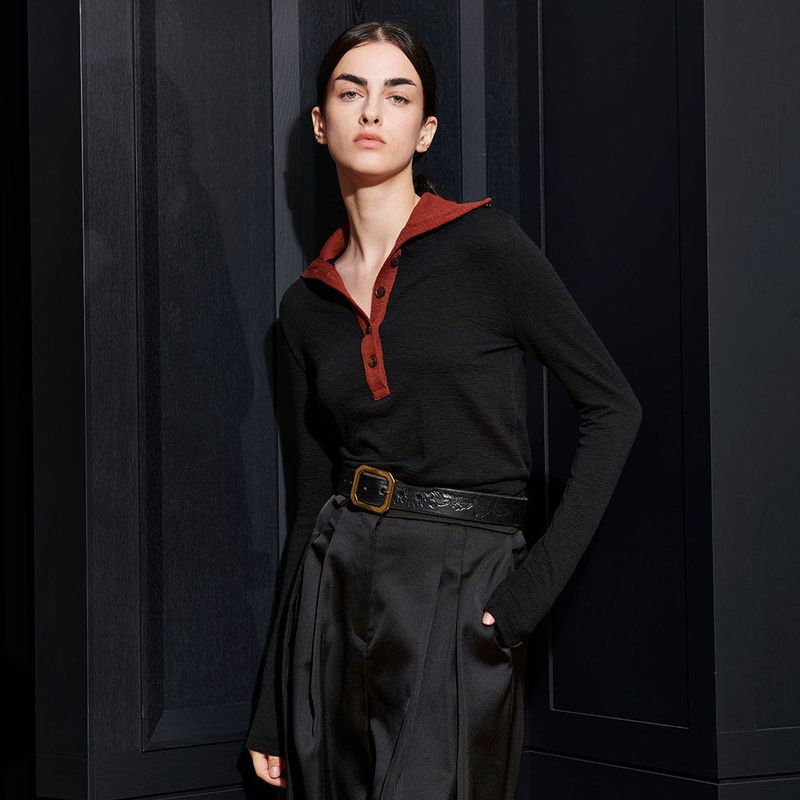 PUBLICKA X(パブリカエックス)の「 AVA TURTLE NECK TOP, BLACK(Tops)」