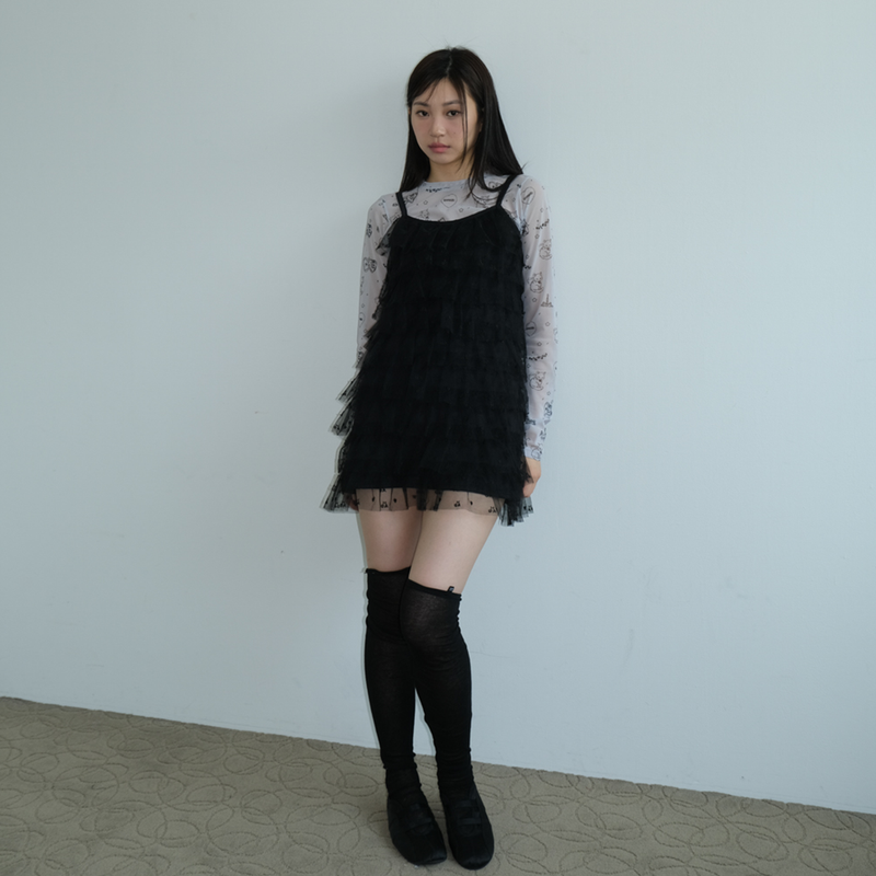 KIRIGIRL MESH TOP _GREY