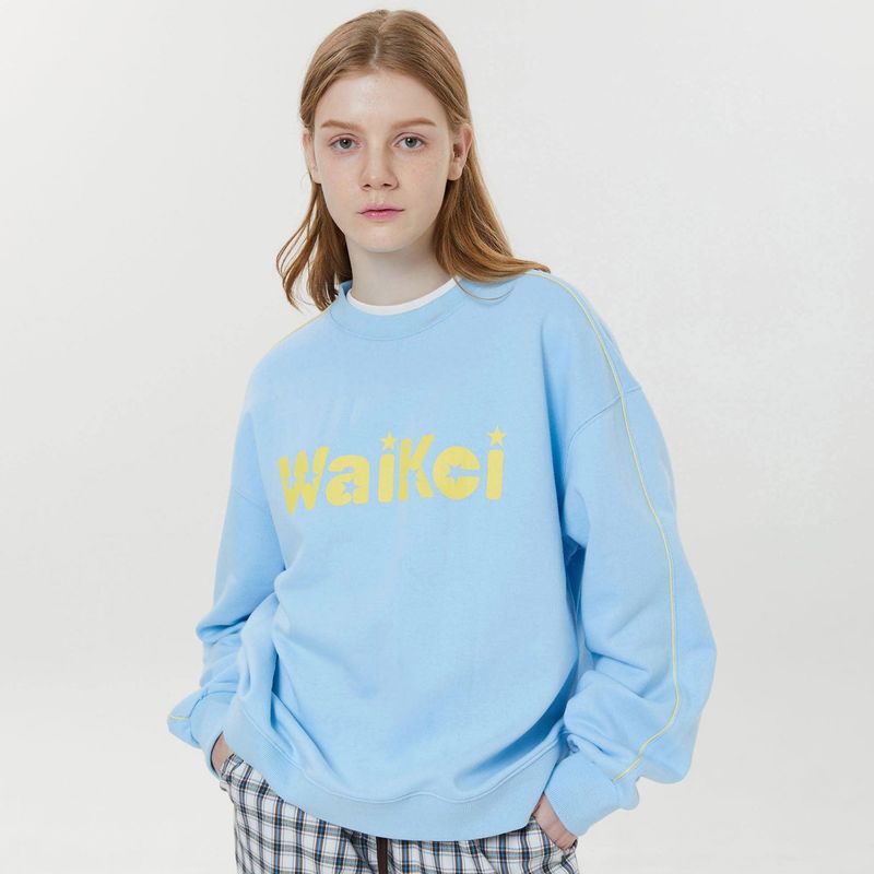 (NO napping) Piping star logo sweatshirts