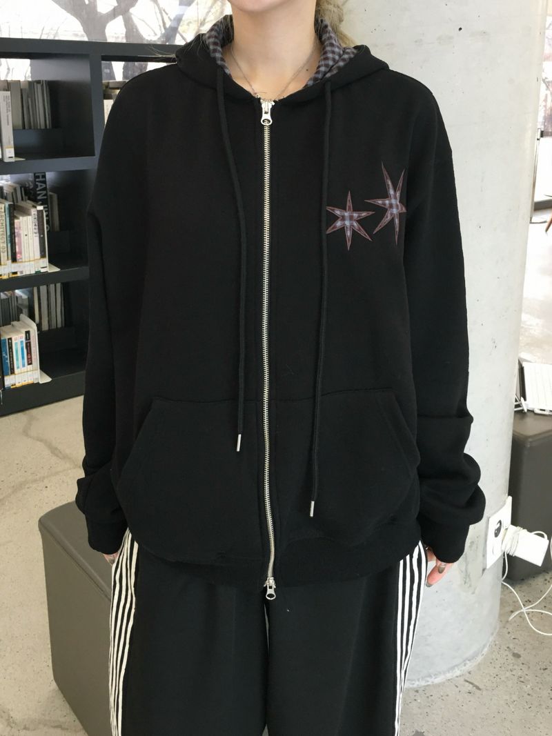 RITCORE(リットコア)の「Star Patchwork Fleece Hooded Zip-Up (2c)(Tops)」