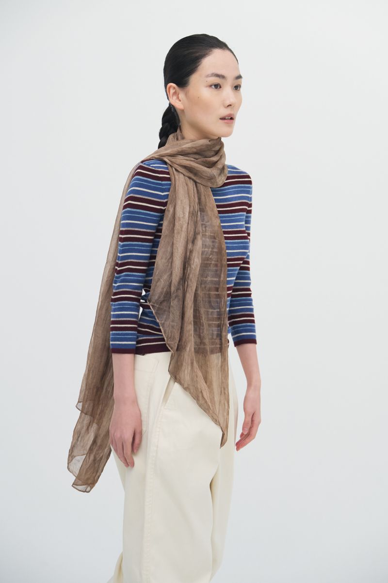 Pleats loom light scarf_5colors