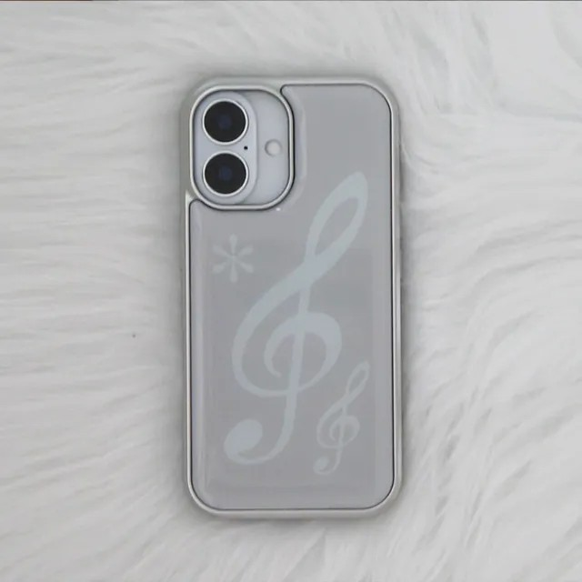 note Light Gray Silver Epoxy Case