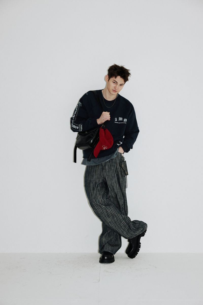 Column Sweat-Shirts (Washed-Navy)