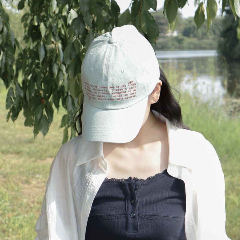 Pai oui（パイウィ）の「Little-dreamer washed ball cap_mint（Hats）」