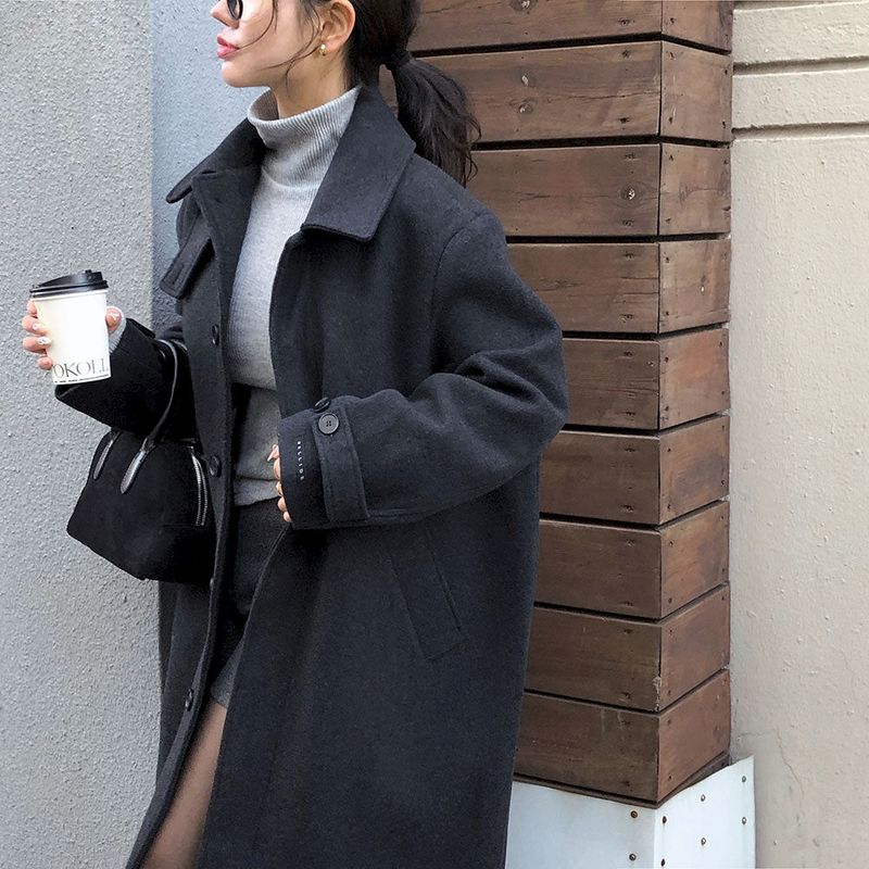 [BELLIDE MADE] Euriphyan Hidden Oversized Fit Single Long Coat