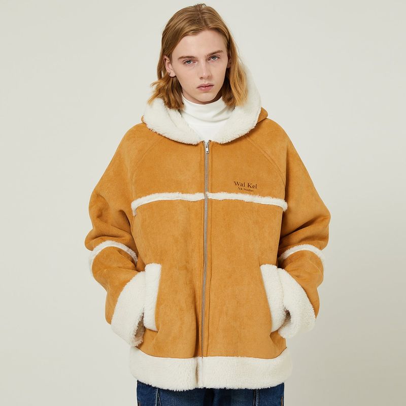 Artificial hooded mustang coat