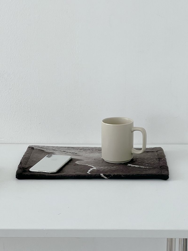 nature desk rug - mono seaside