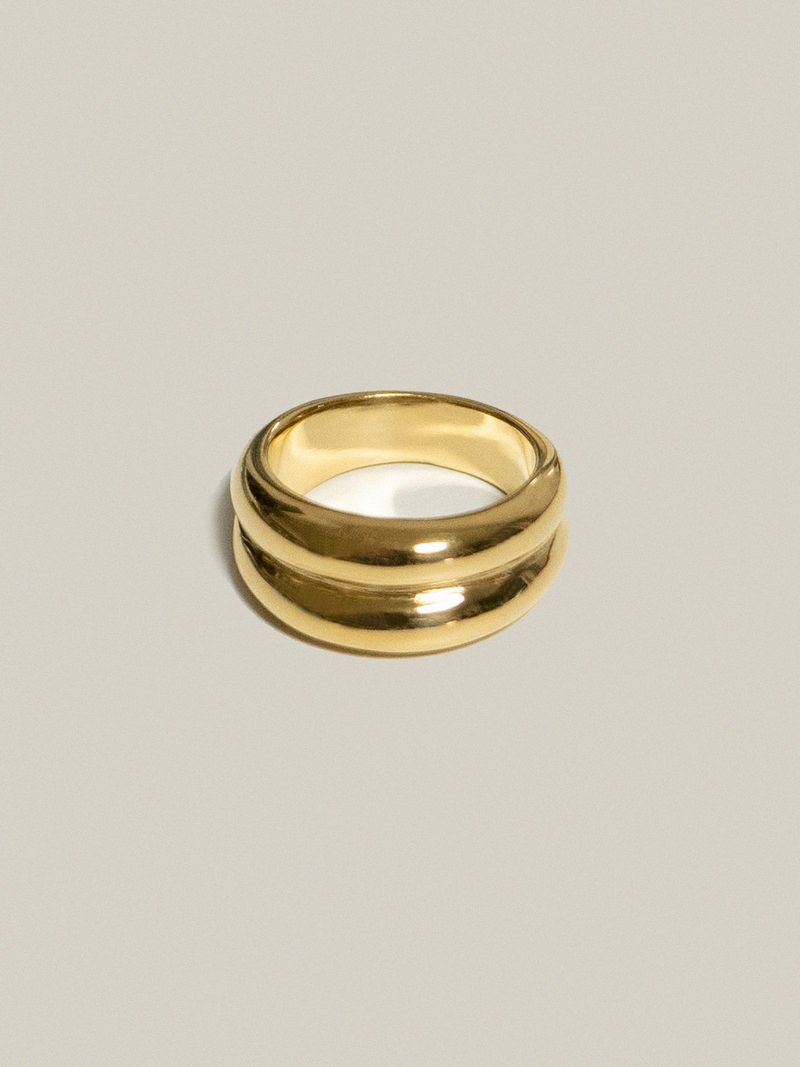 partez（パルテ）の「Double Bold ring Gold（Accessories）」