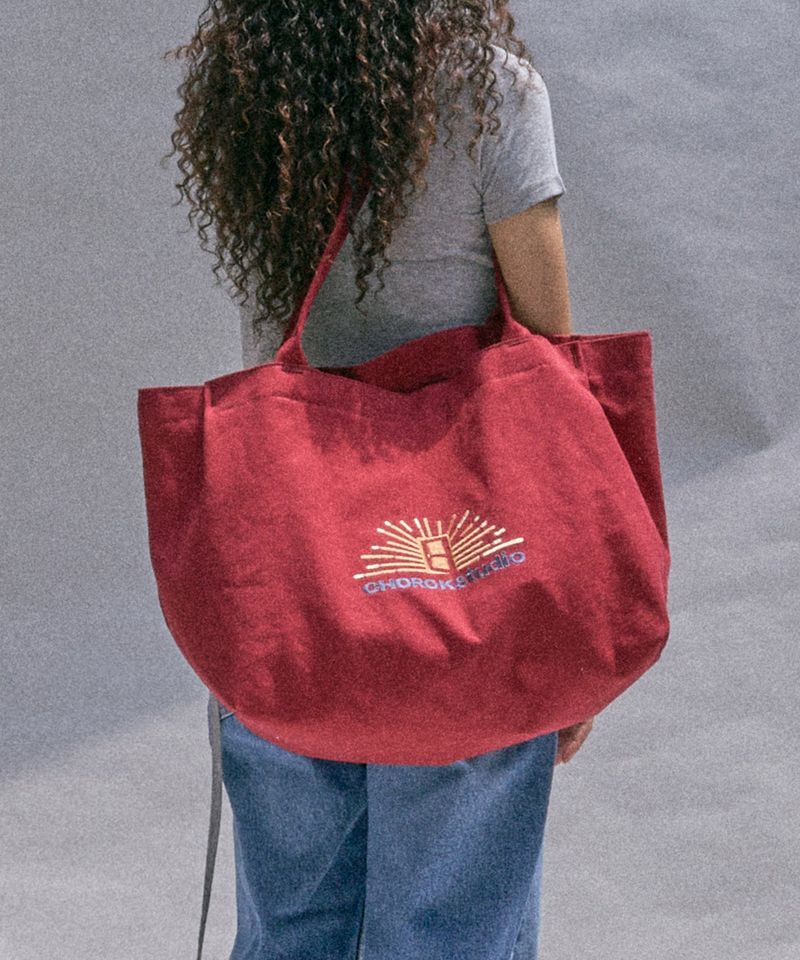 CHOROKstudio（チョロッスタジオ）の「ナガジャ キャンバス バッグ#2 (Washed Red)（バッグ）」